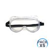 Pack 5 Gafas Protectoras Integrales Transparente O91