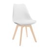 Thinia Home Sillas De Comedor Nórdicas Pack 2 Modelo Daria | Sillas De Madera Asiento De Polipropileno Con Asiento Acolchado | Sillas Estilo Escandinavo Modernas Para Comedor Y Cocina