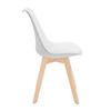 Thinia Home Sillas De Comedor Nórdicas Pack 2 Modelo Daria | Sillas De Madera Asiento De Polipropileno Con Asiento Acolchado | Sillas Estilo Escandinavo Modernas Para Comedor Y Cocina