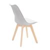 Thinia Home Sillas De Comedor Nórdicas Pack 2 Modelo Daria | Sillas De Madera Asiento De Polipropileno Con Asiento Acolchado | Sillas Estilo Escandinavo Modernas Para Comedor Y Cocina