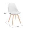 Thinia Home Sillas De Comedor Nórdicas Pack 2 Modelo Daria | Sillas De Madera Asiento De Polipropileno Con Asiento Acolchado | Sillas Estilo Escandinavo Modernas Para Comedor Y Cocina