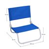 7house - Silla Plegable Baja De Playa (pack 2), Acero Y Tela De Oxford, Para Piscina, Camping Y Acampada, Impermeable, Dimensiones 45x49.5x17.5cm (largo X Ancho X Alto), Color Azul