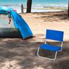 7house - Silla Plegable Baja De Playa (pack 2), Acero Y Tela De Oxford, Para Piscina, Camping Y Acampada, Impermeable, Dimensiones 45x49.5x17.5cm (largo X Ancho X Alto), Color Azul