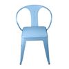 Thinia Home - Silla De Comedor Strong Vintage (pack 4), Acero, Interior Y Exterior, Estilo Industrial, Diseño Moderno, Dimensiones 45x45x77.5cm (largo X Ancho X Alto), Color Azul, Verde O Naranja