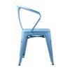 Thinia Home - Silla De Comedor Strong Vintage (pack 4), Acero, Interior Y Exterior, Estilo Industrial, Diseño Moderno, Dimensiones 45x45x77.5cm (largo X Ancho X Alto), Color Azul, Verde O Naranja