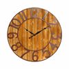 Orion91 - Reloj De Pared Vintage En Relieve Con Esfera Gris/madera Ø80cm, Hogar, Oficina Y Despacho, Movimiento Agujas Continuo, Extra Silencioso, Números En Relieve, Diseño Actual, Color Madera