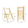 Silla Plegable De Madera De Bambú 42.5x47.5x79cm O91