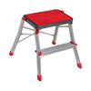 Escalera Plegable De Aluminio 2 Peldaños Roja Y Gris | 7house | Escalera/taburete Pequeña Doméstica | Escalera De Tijeras Con Tacos Antideslizantes | Resistente Y Estable | 46x48x47cm