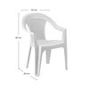 Silla Con Reposabrazos Stack Blanca 52x40x82cm Thinia Home