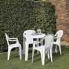 Silla Con Reposabrazos Stack Blanca 52x40x82cm Thinia Home