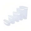 Bote Con Tapa Dispensadora 0.6l Blanco 20x9.5x6cm 7house