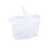 Bote Con Tapa Dispensadora 1.2l Blanco 20x9.5x12.5cm 7house