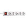 Regleta 5 Enchufes Schuko 1,5m Blanco Con Interruptor 7hsevenon