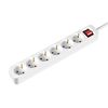 Regleta 6 Enchufes Schuko 5m Blanco Con Interruptor 7hsevenon