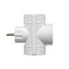 Adaptador/conector 3 Tomas Schuko Lateral Blanco 7hsevenon