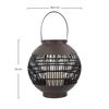 7hsevenon Outdoor - Farolillo Solar Exterior Decorativo Redondo, Para Terraza, Balcón, Jardín O Patio, Luz Blanca Cálida (3.000k), Tecnología Led, Autonomía 6/8 Horas, 15.000h Vida Útil, Color Marrón