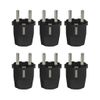 Pack X6 - Clavija Schuko Recta 16a Negro Nine&one