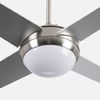 Ventilador De Techo Con Luz Led Silencioso 4 Aspas 56w De Potencia | Modelo Montana Plateado De Dayron | Ventilador De Techo Con Mando A Distancia Y 6 Velocidades Controlables