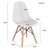 Silla Blanca Nórdica Comedor Oficina Patas En Madera Haya - Spazioluzio