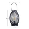 Lámpara De Mesa Industrial Moderna Negra Con Tulipa Oval | 7hsevenon Deco Modelo Shun | Lámpara De Sobremesa De Interior Para Salón, Comedor, Dormitorio... | 18x18x28,5cm
