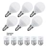 Orion91 - Pack X 6 Unidades Bombillas Led G45 E14 Esférica 6w (=40w) 470lm Blanco Cálido 3000k 15000h + 6 Conversores E27 Orion91 Promotion