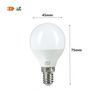 Orion91 - Pack X 6 Unidades Bombillas Led G45 E14 Esférica 6w (=40w) 470lm Blanco Cálido 3000k 15000h + 6 Conversores E27 Orion91 Promotion