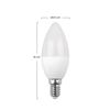 Pack 3 Bombillas Led Vela E14 6w Equi.40w 470lm 15000h Primer Leader