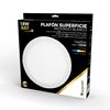 7hsevenon - Downlight Led Superficie 18w Ø22.5cm, Aluminio, 1440 Lúmenes, Ángulo 120º, Temperatura Color 4000k (blanco Neutro), Orientación Fija, Superficie, 40000h Vida Útil, Ø22.5x3.2 Cm, Blanco