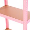 Estantería Rosa Metálica Modular Con 4 Baldas Ajustables | 7h Seven House | Estantería Uso Doméstico | Estantería Multiusos | Dimensiones 148x60x30cm | Aguanta Hasta 240kg