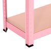 Estantería Rosa Metálica Modular Con 4 Baldas Ajustables | 7h Seven House | Estantería Uso Doméstico | Estantería Multiusos | Dimensiones 148x60x30cm | Aguanta Hasta 240kg