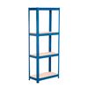 Estantería Azul Metálica Modular Con 4 Baldas Ajustables | 7h Seven House | Estantería Uso Doméstico | Estantería Multiusos | Dimensiones 148x60x30cm | Aguanta Hasta 240kg