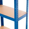 Estantería Azul Metálica Modular Con 4 Baldas Ajustables | 7h Seven House | Estantería Uso Doméstico | Estantería Multiusos | Dimensiones 148x60x30cm | Aguanta Hasta 240kg