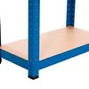 Estantería Azul Metálica Modular Con 4 Baldas Ajustables | 7h Seven House | Estantería Uso Doméstico | Estantería Multiusos | Dimensiones 148x60x30cm | Aguanta Hasta 240kg