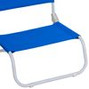 7house - Silla Plegable Baja De Playa, Acero Y Tela De Oxford, Para Piscina, Camping Y Acampada, Impermeable, Silla Plegable Playa Ligera, Dimensiones 45x49.5x17.5cm (largo X Ancho X Alto), Color Azul