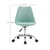 Silla De Escritorio Ergonómica Con Ruedas Modelo Eyre De 7house | Silla Nórdica Acolchada Giratoria Moderna Altura Ajustable | Silla De Escritorio De Oficina Estudio Dormitorio 97x47x58cm