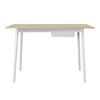 Thinia Home - Escritorio Simplify, Madera, Sala Trabajo O Estudio, Despacho, Oficina, Dormitorio, 1 Cajón, Diseño Nórdico, Dimensiones 110x50x75cm (largo X Ancho X Alto), Color Blanco/natural