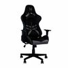 7house - Silla Gaming Profesional Decode, Cuero Sintético, Setup, Despacho, Oficina, Ergonómica, Reclinable 90-180º, 2 Cojines Ajustables, Reposabrazos, 120kg Carga Máx, 73x68x136cm, Negro-blanco/gris