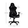 7house - Silla Gaming Profesional Decode, Cuero Sintético, Setup, Despacho, Oficina, Ergonómica, Reclinable 90-180º, 2 Cojines Ajustables, Reposabrazos, 120kg Carga Máx, 73x68x136cm, Negro-blanco/gris