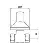 Tres Ese-23 133516 Llave De Paso Regulación Oculta De 1/2" *20/55