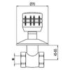 Tres Ese-23 123500f Grifo Lavadora De 1/2¿ 3/4"