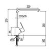 Cuadro-tres 106440 Grifo Fregadero Vertical Caño De 35x15 mm