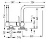 Top-tres 130335 Grifo Fregadero Vertical Abatible