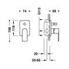 Tres 20018001bm Loft Grifo Monomando Empotrado De 2 Vías Para Bañera Y Ducha Color Blanco