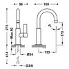 Tres 21190401 Project-tres Grifo Monomando Con Maneta Lateral Para Lavabo Color Cromo