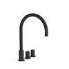 Tres 06110501nm Study Grifo Bimando De Repisa Para Lavabo Color Negro Mate