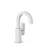 Tres 00660502bm Cuadro Grifo Monomando Con Maneta Lateral Para Lavabo Color Blanco Mate