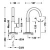 Tres 00660502bm Cuadro Grifo Monomando Con Maneta Lateral Para Lavabo Color Blanco Mate