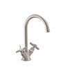 Tres 24210901ac Tres Clasic Grifo Bimando Para Lavabo Color Acero