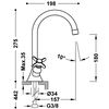 Tres 24210901ac Tres Clasic Grifo Bimando Para Lavabo Color Acero