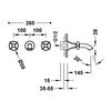 Tres 24215102ac Tres Clasic Grifo Bimando Empotrado Para Lavabo Color Acero